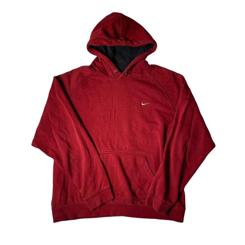 Vintage Nike Hoodie Red Swoosh Travis Scott‎ XL Essential 90s 00s